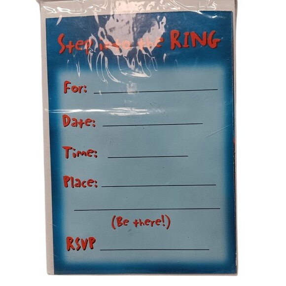 Vintage 1999 WWF 8 Invitations With Envelopes The Rock Stone Cold Undertaker - Picture 4 of 5